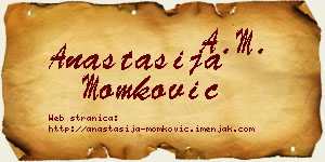Anastasija Momković vizit kartica